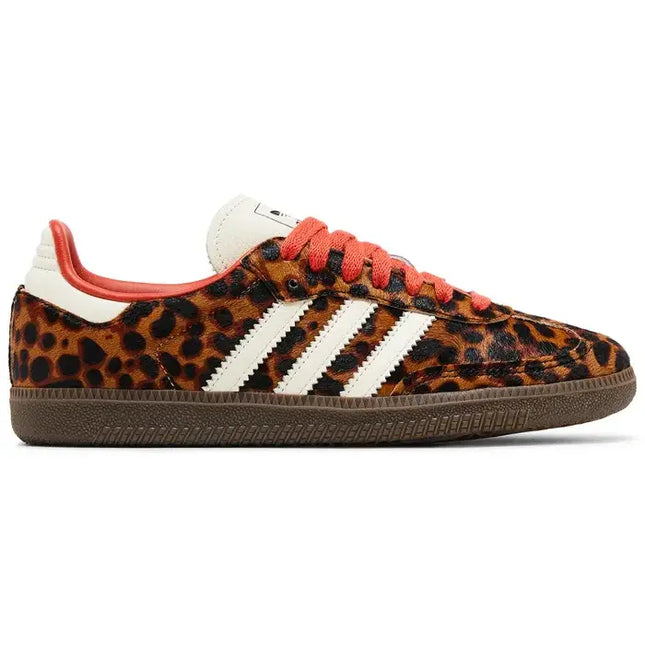 Leopard-print Adidas Samba OG Preloved Red Leopard sneaker for trendy style lovers