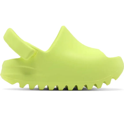 Neon yellow Foam Clog with ridged sole from Adidas Yeezy Slides for infants