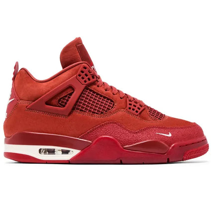 Red leather Air Jordan 4 Retro OG SP Nigel Sylvester sneaker, stylish and sought after