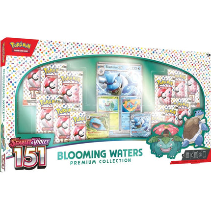 Pokémon Scarlet & Violet 151 Eaux Florissantes Premium Collection with vibrant packaging