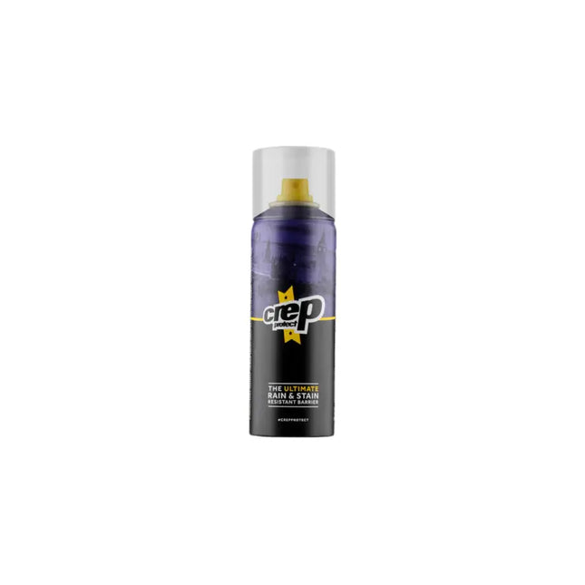 Black aerosol can of Crep Protect Spray that effortlessly repels liquids