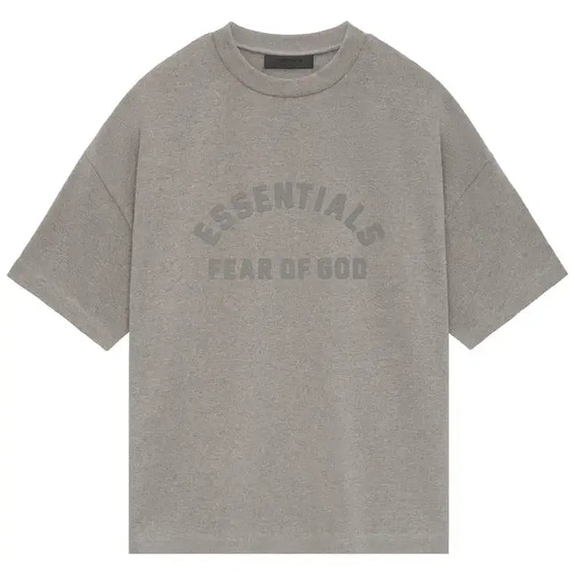 Gray short-sleeved t-shirt from Fear of God Essentials Core Collection Heavy Tee