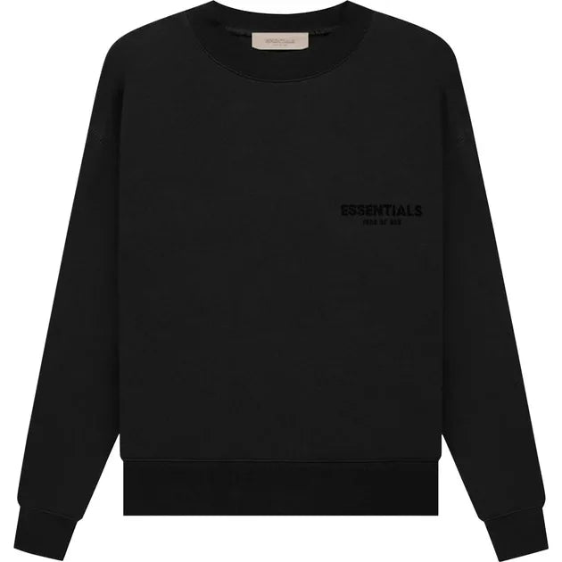 Black Crewneck Sweatshirt from Fear of God Essentials Core Collection with minimal branding