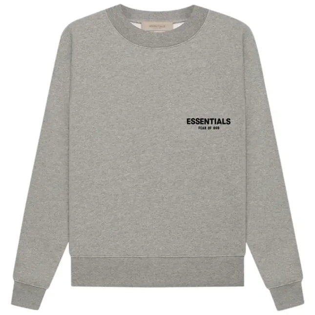 Gray crewneck sweatshirt from Fear of God Essentials for stylish casual wear