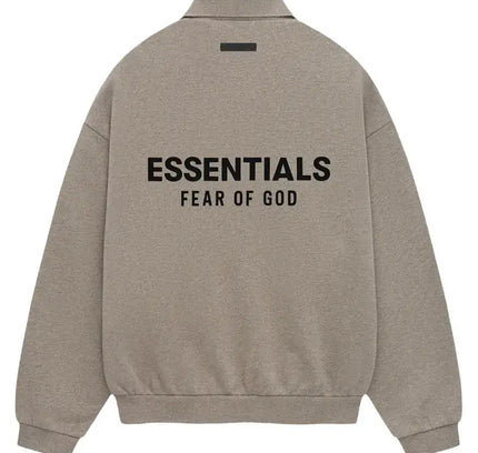 Beige Essentials Fear of God jacket in Fear of God Essentials Fleece Polo size guide