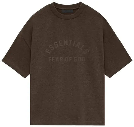 Brown Fear of God Essentials Heavy S/S Tee cotton jersey t-shirt for casual style