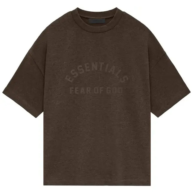 Brown Fear of God Essentials Heavy S/S Tee cotton jersey t-shirt for casual style