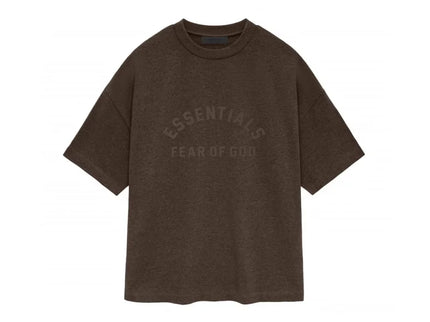 Fear of God Essentials Heavy S/S Tee - Heather Wood / XXS