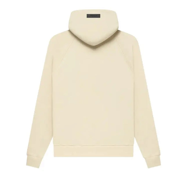 Cream-colored Fear of God Essentials Hoodie with long sleeves for stylish comfort