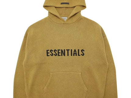 Fear of God Essentials Knit Pullover Hoodie - Amber / S