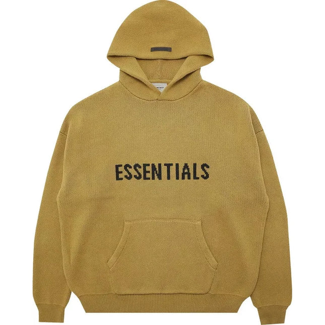 Fear of God Essentials Knit Pullover Hoodie - Amber / S