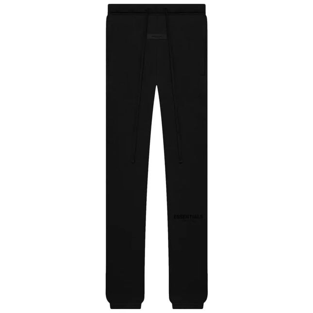 Black Fear of God Essentials Sweatpants with elastic cuffs for stylish comfort