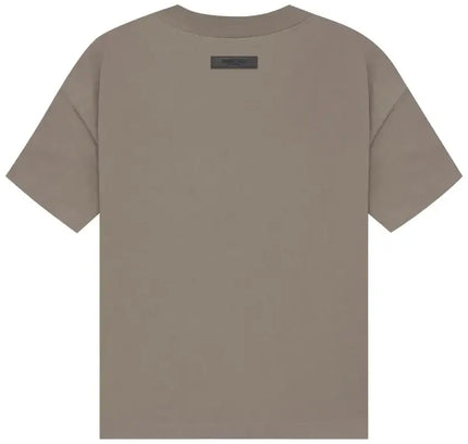 Taupe short-sleeved Fear of God Essentials T-shirt perfect for Nike Dunk styling