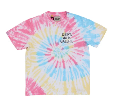 Gallery Dept French Tie Dye Tee with stylish tie-dye design, perfect with Nike Dunk or Jordan 4