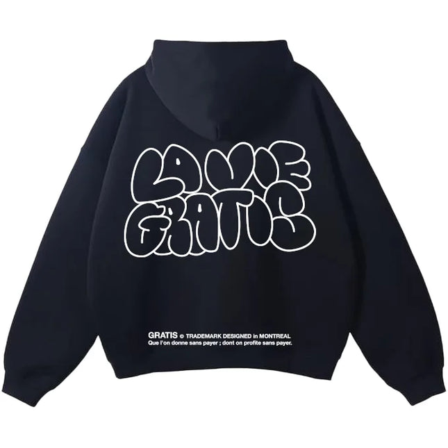 GRATIS ’LA VIE GRATIS’ Black Hoodie