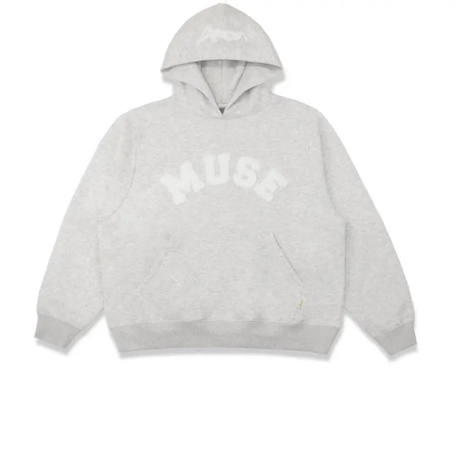 Light gray Heavyweight Chenille Hoodie with MAIDA text for a sumptuously soft feel