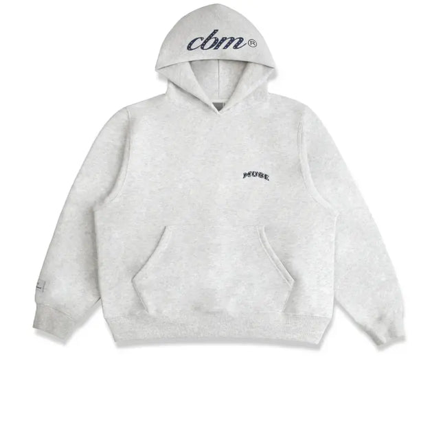 Gray Heavyweight Hoodie with front pocket, perfect for pairing with Nike Dunk shoes