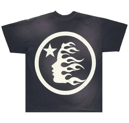 Black Hellstar Classic T-Shirt with graphic print, perfect for Nike Dunk or Jordan 4 fans