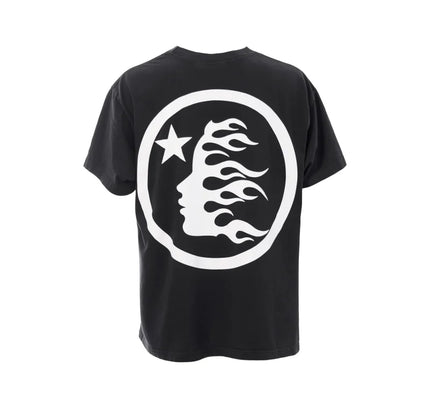 Black Hellstar Sports Classic T-Shirt with stylized face graphic perfect for Nike Dunk fans