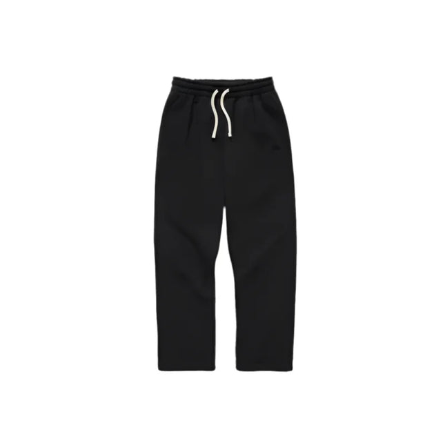 JJJJound J80 Sweatpants Black featuring a white drawstring waist, part of the J80 program embodies