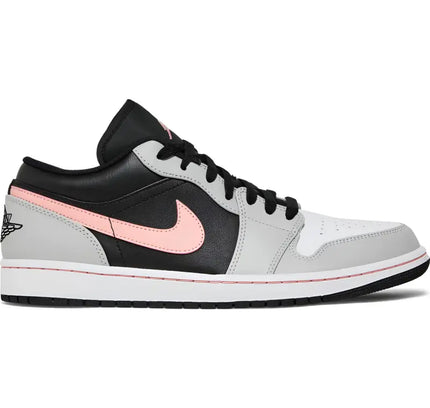 Air Jordan 1 Low sneaker in black grey pink colorway for stylish streetwear