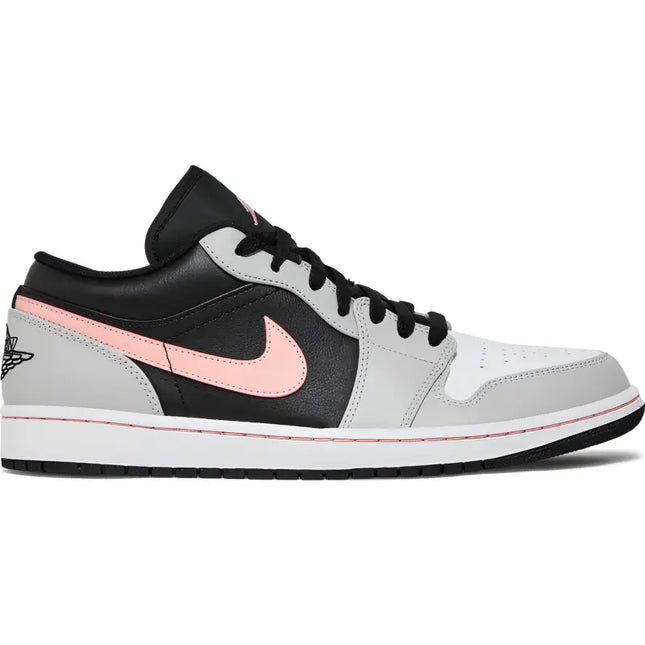 Air Jordan 1 Low sneaker in black grey pink colorway for stylish streetwear