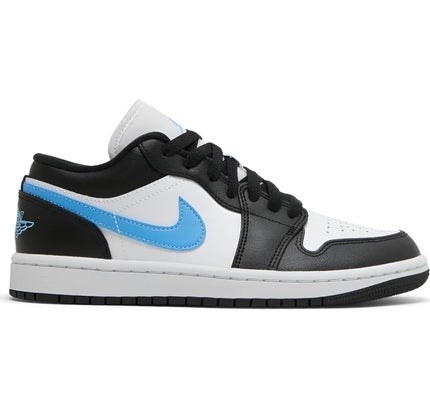 Nike Air Jordan 1 Low in Black University Blue White with accent color steeped design