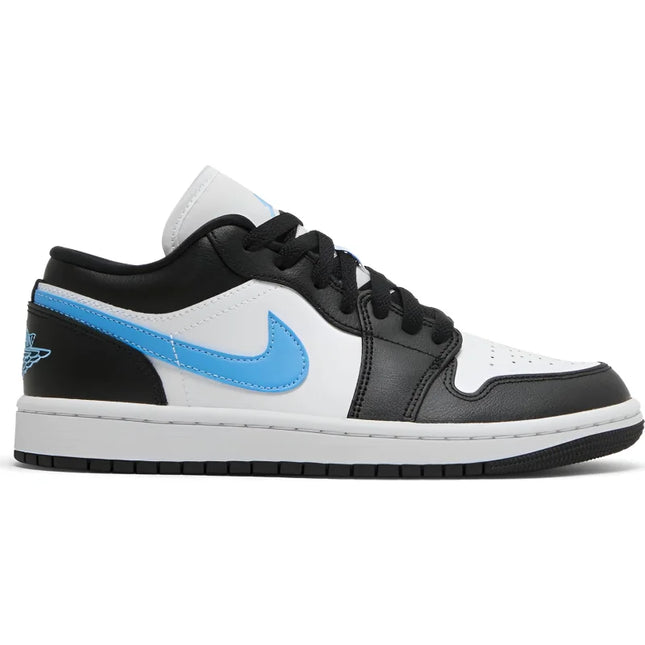 Nike Air Jordan 1 Low in Black University Blue White with accent color steeped design