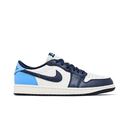 Air Jordan 1 Low OG Obsidian UNC sneaker showcasing stylish low profile design