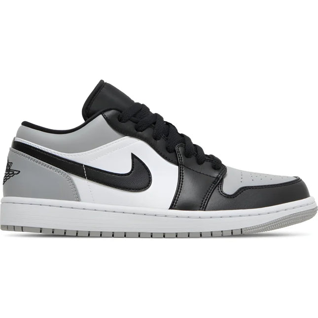 Nike Air Jordan 1 Low Shadow Toe sneaker in black, white, and grey colorway