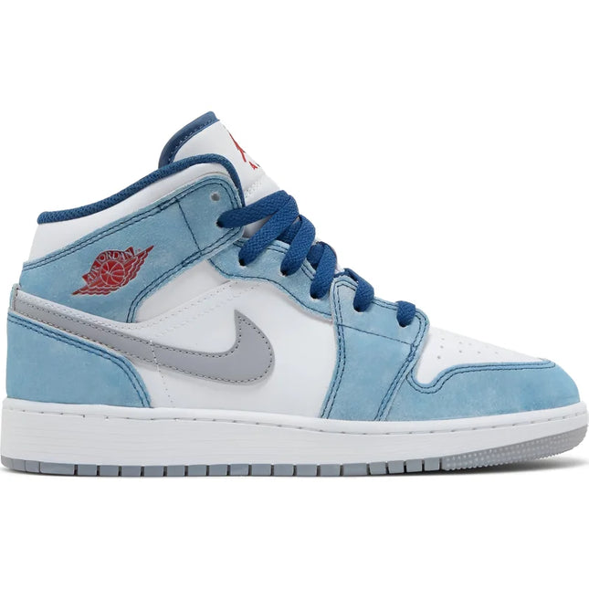 Jordan 1 Mid French Blue Fire Red (GS)