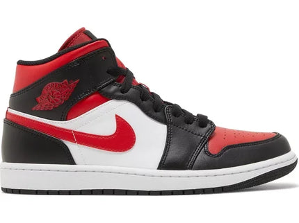 Jordan 1 Mid White Black Red (2022) - 13 (M)