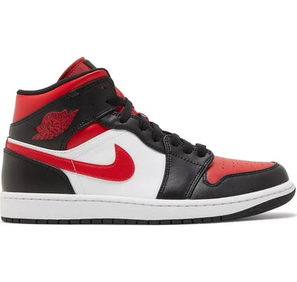 Jordan 1 Mid White Black Red (2022) - 13 (M)