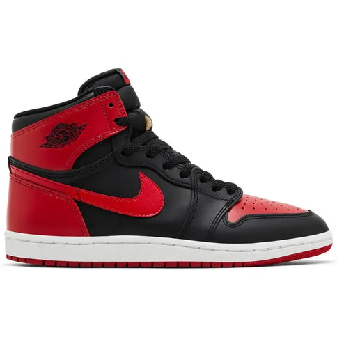 Air Jordan 1 Retro High ’85 OG Bred 2025 in black and red with white sole