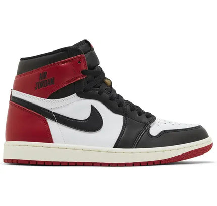 Air Jordan 1 High OG Black Toe Reimagined sneaker in red, black, and white colorway