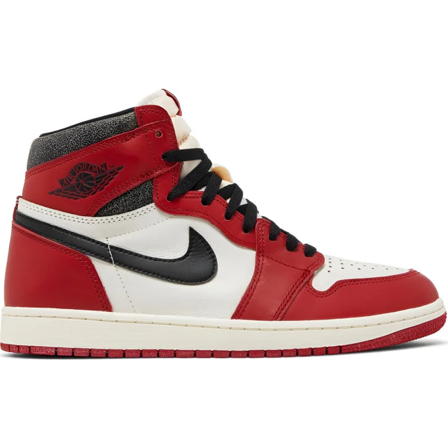 Red, white and black Air Jordan 1 Retro High OG Chicago Lost and Found sneaker