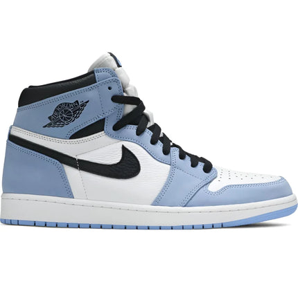 Air Jordan 1 Retro High OG University Blue sneaker in blue, white, and black colorway