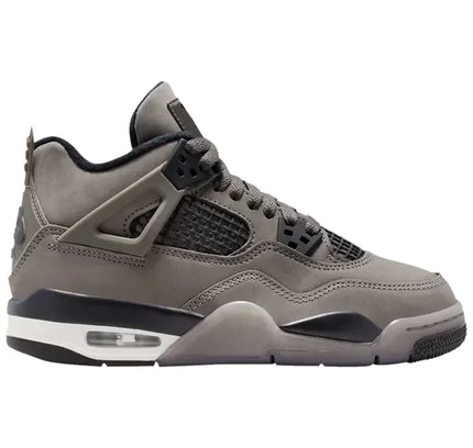 Grey and black Air Jordan 4 Retro sneakers in Jordan 4 Retro OG Cave Stone colorway