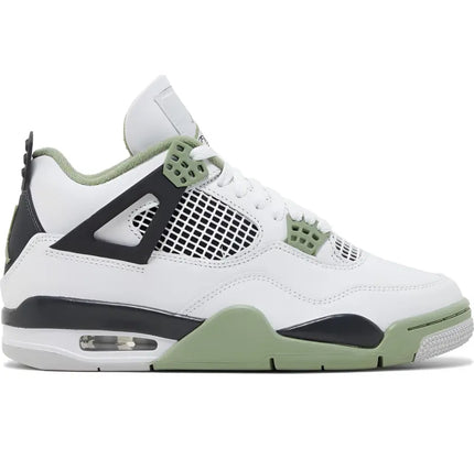 White, black and sage green Air Jordan 4 Retro Seafoam combines OG-inspired color blocking