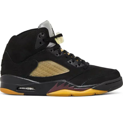 Black and gold Air Jordan 5 Retro A Ma Maniére Dusk basketball sneaker for stylish performance