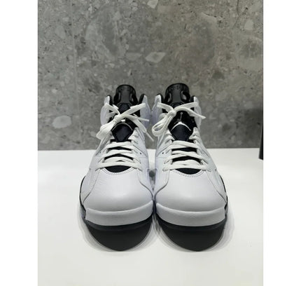 White and black Air Jordan 6 Sneakers from NO LID Retro Reverse Oreo collection