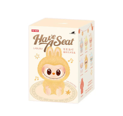 Pop Mart Labubu The Monsters Have A Seat vinyl plush blind box showcasing colorful toy character