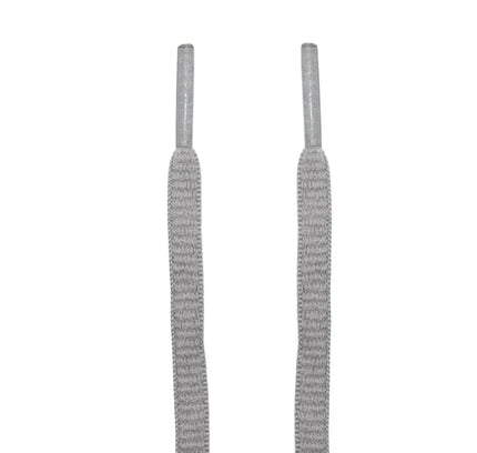 Gray flat adidas Yeezy oval shoelaces for low Dunks Nike and Yeezy sneaker upgrades