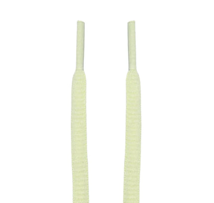 Light yellow oval shoelaces for adidas Yeezy and Low Dunks Nike sneakers