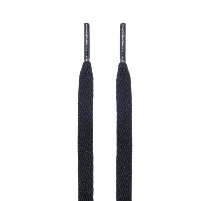 Black shoelaces with metal tips for Nike Dunk and Jordan 4 Low Dunks sneakers