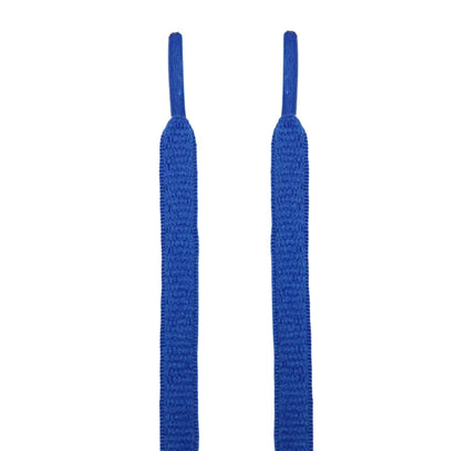 Pair of blue Dunk Oval Shoelaces for SB Dunk Oval shoes showcasing durable oval shoelaces