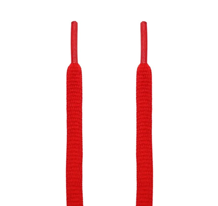 Pair of red dunk oval shoelaces for Lace Up SB Dunk Oval Shoelaces footwear