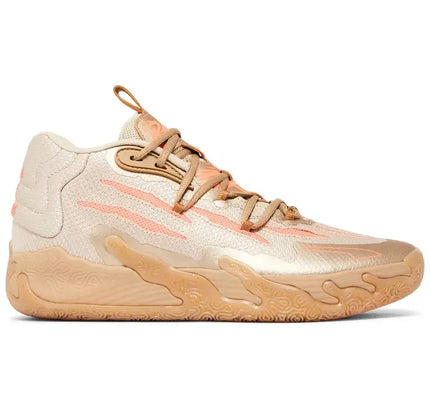 Athletic sneaker MB.03 in beige and peach, inspired by Nike Dunk style for Chinese New Year