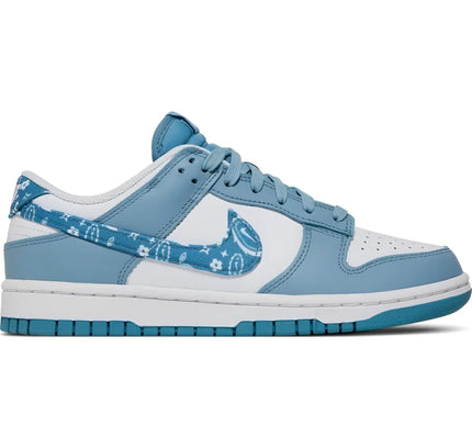 Nike Dunk Low Essential Paisley Pack Worn Blue sneaker in light blue and white