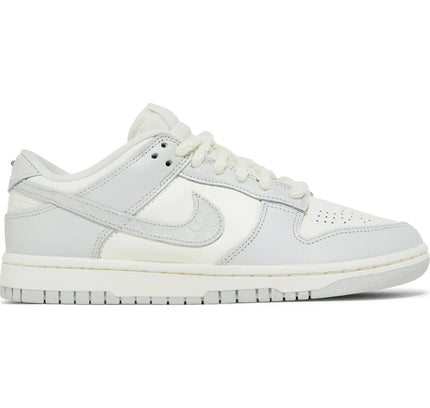 White and light grey Nike Dunk Low Needlework Sail Aura sneaker for women